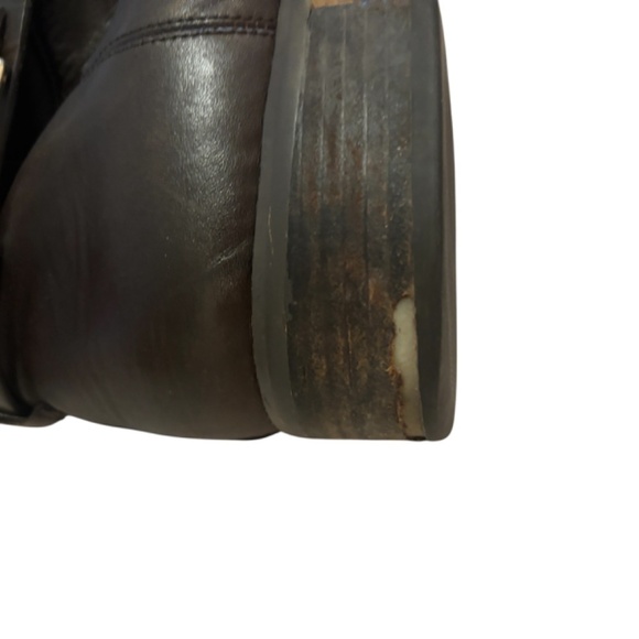 Michael Kors Dark Brown Charm Leather Tall Riding Boots Sz 9.5 - Picture 5 of 14